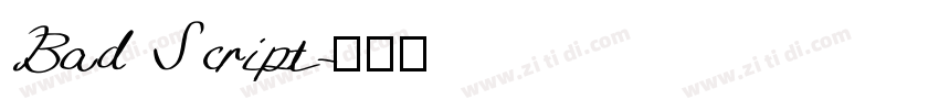 Bad Script字体转换